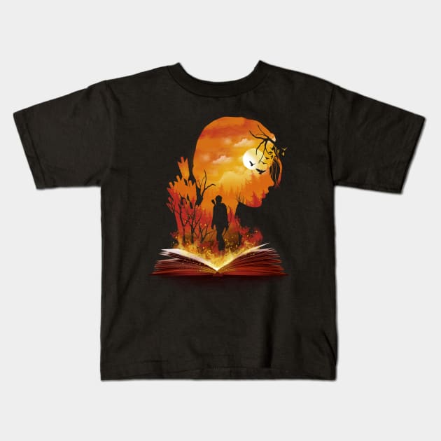 Book of Dystopia Kids T-Shirt by DANDINGEROZZ